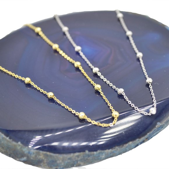 Ball Station Chain Necklace (925) - Picture 2 of 4